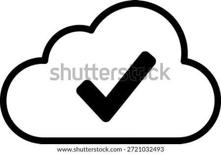 Cloud icon with checkmark symbol