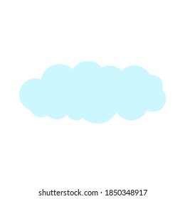 Cloud icon. Colored silhouette. Vector flat graphic illustration. The isolated object on a white background. Isolate.