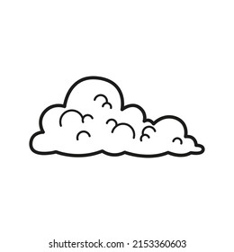 Cloud Icon Coloring Pages Black White Stock Vector (Royalty Free ...