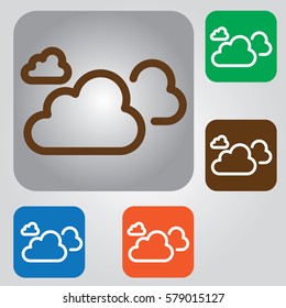 Cloud icon for cloud computing.