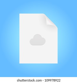Cloud icon computing folder concept vector illustration