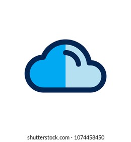 Cloud icon concept. Available in vector. Fullfiled color style.