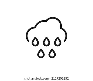 Cloud icon concept. Modern outline high quality illustration for banners, flyers and web sites. Editable stroke in trendy flat style. Line icon of cloud