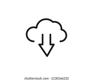 Cloud icon concept. Modern outline high quality illustration for banners, flyers and web sites. Editable stroke in trendy flat style. Line icon of cloud