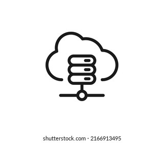 Cloud icon concept. Modern outline high quality illustration for banners, flyers and web sites. Editable stroke in trendy flat style. Line icon of cloud