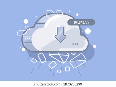 Cloud Icon. Creative Illustration. Cartoon style template.