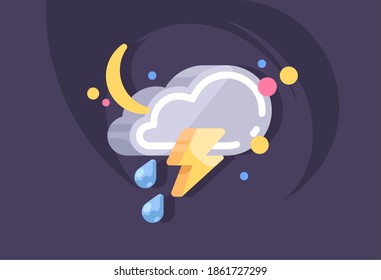 Cloud icon. Creative illustration, weather, meteorology concept template.