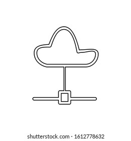 Cloud icon. Data server symbol. Logo design element