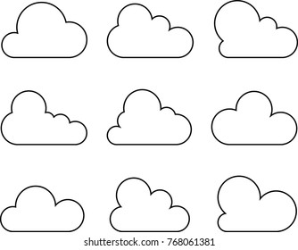 Cloud Icon Design Clean Vector Art Illustration