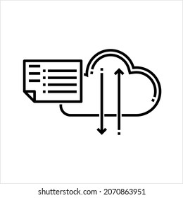 Cloud Icon Design Download Upload Symbol Icon Vector Art Illustration