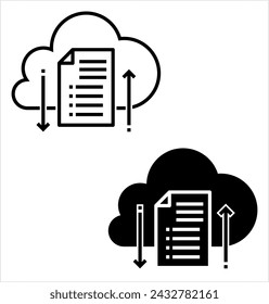 Cloud Icon Design Download Upload Symbol Icon Vector Art Illustration