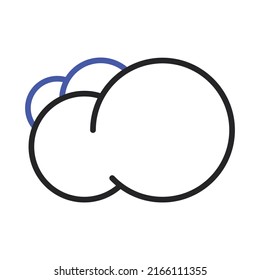 Cloud icon design line black and blue