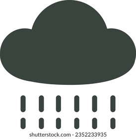 Diseño de iconos en la nube sobre fondo blanco. Ilustración del logotipo con fines comerciales. Contorno nubes blancas y negras. Ilustración nublada de lluvia. Icono minimalista de corte