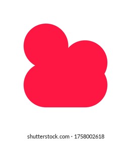 Cloud Icon Design with Red Color Style