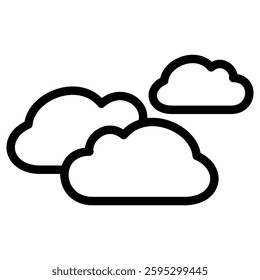 Cloud icon design. Symbol of cold, winter, snow, ice, and weather. Vektor on white background.