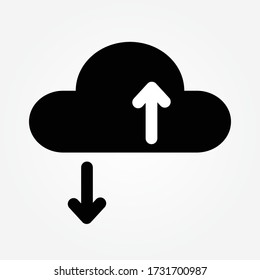  cloud icon design. upload download icon vector illustration