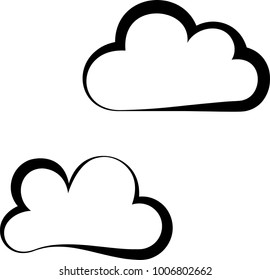 Cloud Icon Design Vector Art Illustration