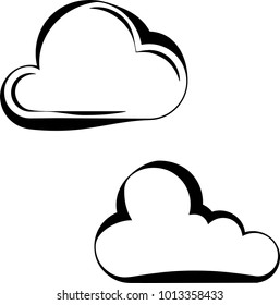Cloud Icon Design Vector Art Illustration