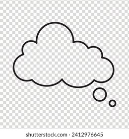 cloud icon design vector graphics, Line sky symbol. Trendy flat weather outline ui sign design. Thin linear graphic pictogram for web site, mobile application. Logo 