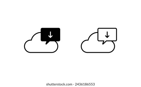 Cloud icon design with white background stock illustration
