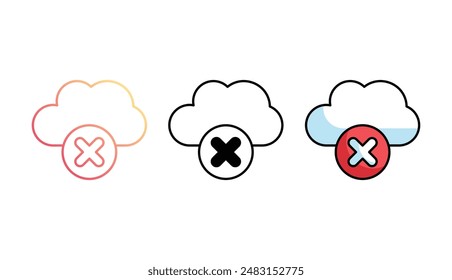 Cloud icon design with white background stock illustration
