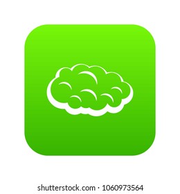 Cloud icon digital green for any design isolated on white vector illustration