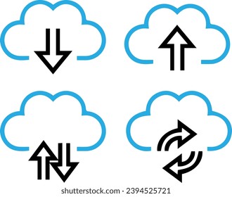 Cloud icon download vector icons.
