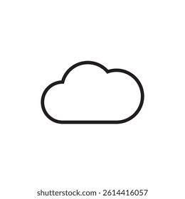 cloud icon editable outline stroke vector eps