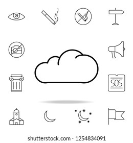 cloud icon. Element of simple icon for websites, web design, mobile app, info graphics. Thin line icon for website design and development, app development on white background