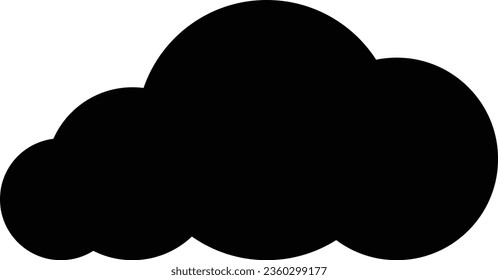 icono de nube rellenar color negro