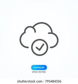 Cloud icon Flat.
