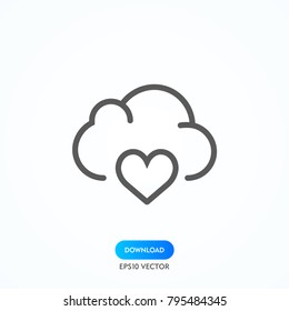 Cloud icon Flat.
