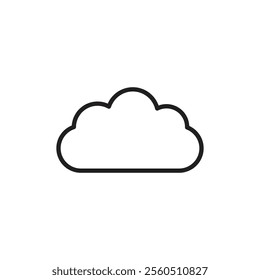 Cloud icon Flat art in black and white isolated