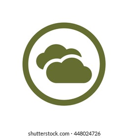 Cloud  icon. Flat design.  