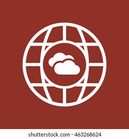 Cloud  icon. Flat design.