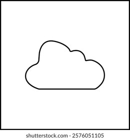 Cloud icon. cloud in a flat design. White cloud . Vector illustration