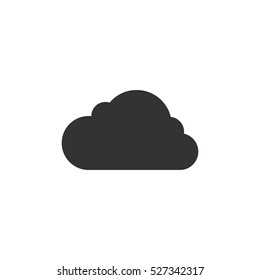Cloud icon flat. Illustration isolated vector sign symbol
