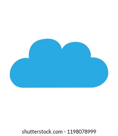 Cloud icon flat isolated on white background vector illustration eps10