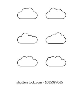 Cloud icon flat line stock vector