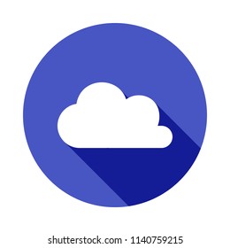 cloud icon in Flat long shadow style