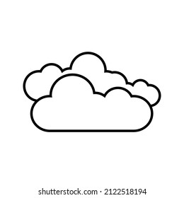 Cloud-Symbol auf weißem Hintergrund