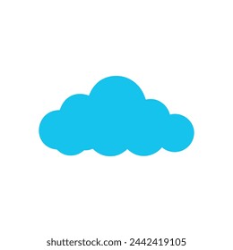 Icono de nube. Icono de nube plana sobre fondo blanco. Ilustración de vector
