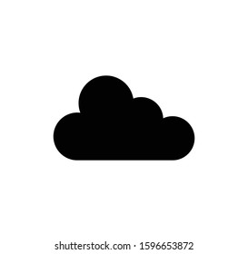 Cloud icon flat style illustration