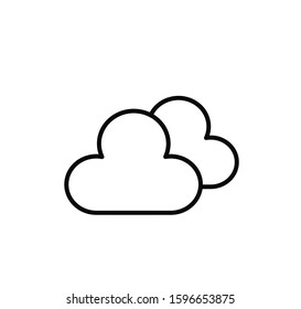 Cloud icon flat style illustration