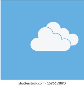 Cloud icon flat style illustration