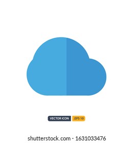 cloud icon in Flat style isolated on white background. for your web site design, logo, app, UI. Vector graphics illustration and editable stroke. EPS 10.