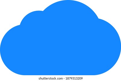 Cloud icon with flat style. Isolated vector cloud icon image on a white background.