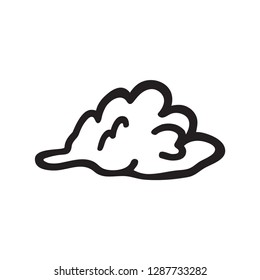 Cloud Icon In Flat Style Vector Icon For Apps, UI, Websites. Cloudy Black Icon Vector Illustration.