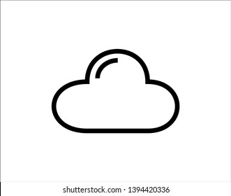 Cloud icon Flat. - Vector 