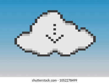 Cloud icon Flat. Vector illustration.